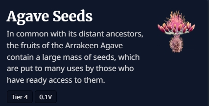 dune awakening agave seed description